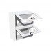 Corp superior vitrina 60 cu 2 usi orizontale Zebra MDF alb drept